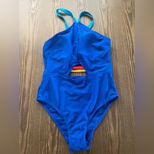 New Juicy Couture Womens Blue One Piece swim suit size L
